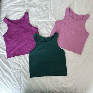 Lululemon Ebb to Street Cropped Tank Bundle